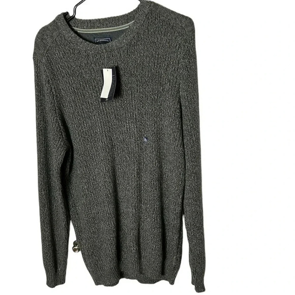 Bass & Co. sweater ,NWT,men large, grey crew neck chunky knit pullover - Picture 1 of 9
